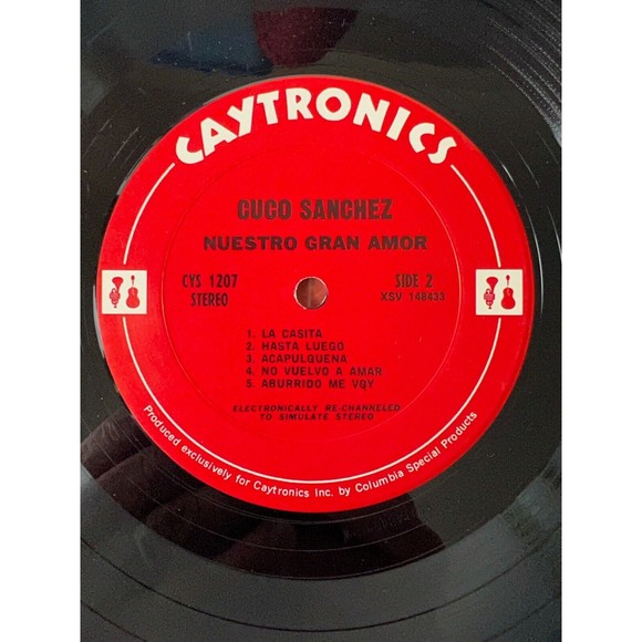 Cuco Sanchez Nuestro Gran Amor La Voz De Mexico Caytronics CYS 1207 Shrink VG+ - Picture 7 of 7